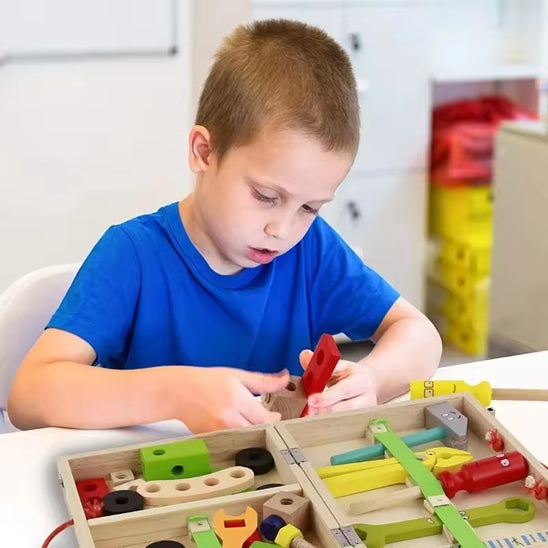 jeu de construction Composé de blocs colorés, solides et faciles à manipuler