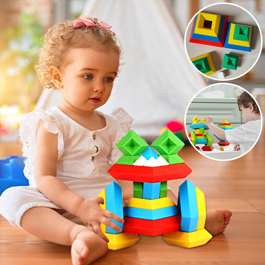 jeu de construction  Les formes et couleurs variées développent 